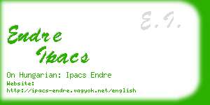 endre ipacs business card